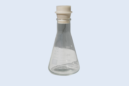 Set of 4 Borosilicate Erlenmeyer Flasks with Silicone Stoppers – 250 ml or 1000 ml Capacity, Ideal for Liquid Mushroom Cultures