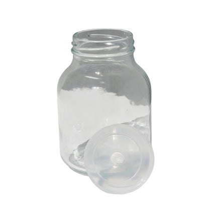650ml Borosilicate Glass Culture Bottles with Vent Lids (Set of 4) — High-Temp 275°F PP Caps with 0.2 µm Filter Membrane for Plant Tissue Culture and Mushroom Cultivation