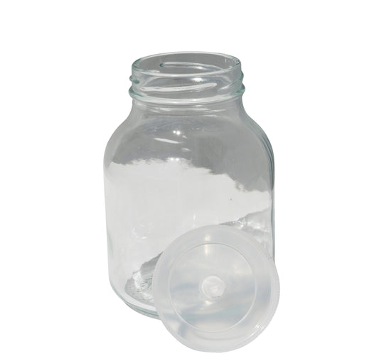 650ml Borosilicate Glass Culture Bottles with Vent Lids (Set of 4) — High-Temp 275°F PP Caps with 0.2 µm Filter Membrane for Plant Tissue Culture and Mushroom Cultivation